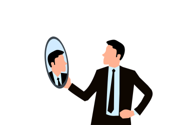 mirror, businessman, self assurance