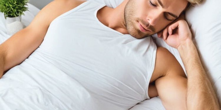 man, young, sleep